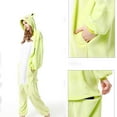 thumbnail image 6 of Leesechin Clearance Womens Pajamas Jumpsuit Winter Slim Fit Adult Onesie Costume Plush One-piece Jumpsuit Nightshirts Pajamas for Women Green L, 6 of 6