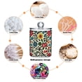 thumbnail image 6 of Yayeee 2 Pack Qtip Holder Bathroom Cotton Swab Canister with Lid Clear Dispenser Set, Vibrant Floral, 6 of 6