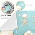 thumbnail image 2 of Seastar Seashells Dish Drying Mat Microfiber Kitchen Pad Large Counter Absorbent Dish Mats Drainer Rack 18"x24", 2 of 7