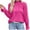 Hot Pink, variant on Ltctricy Blouses for Women Dressy Ruffle Long Sleeve Mock Neck Pleated Solid Color Tunic Tops Business Casual Work Shirts(Yellow,X-Large)