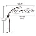 thumbnail image 3 of hometrends 10 ft. Round Offset Shanghai Umbrella & Base, 3 of 9