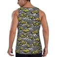 thumbnail image 3 of Gaeub Modern Yellow Excavator Men's Athletic Tank Top, Workout Sleeveless Shirts, Running Tank Tops for Gym, Running, Training - XX-Large, 3 of 9