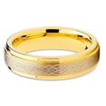 thumbnail image 2 of Tungsten Wedding Band Yellow Gold Tungsten Ring 6mm Celtic Design Tungsten Carbide Men & Women Comfort Fit, 2 of 3