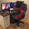 thumbnail image 6 of KaiMeng Office Gaming Chair High Back Leather Computer Chairs Ergonomic Height Adjustable Racing Game Desk Chair Executive Conference Task Chair (Black), 6 of 14