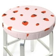 thumbnail image 6 of Goofa Strawberry Printed Stool Covers Round, Waterproof Round Bar Stool Covers Anti-Slip Round Bar Stool Seat Cover with Elastic Bands Durable -12 inch, 6 of 7