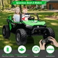 thumbnail image 3 of Shininglove 24V Ride On UTV with Remote Control for Kids, 240W Motor 4-Wheel Drive, 21" Extra Wide Seat for 2 Boys Girs, Max Load 140LB(Green), 3 of 6