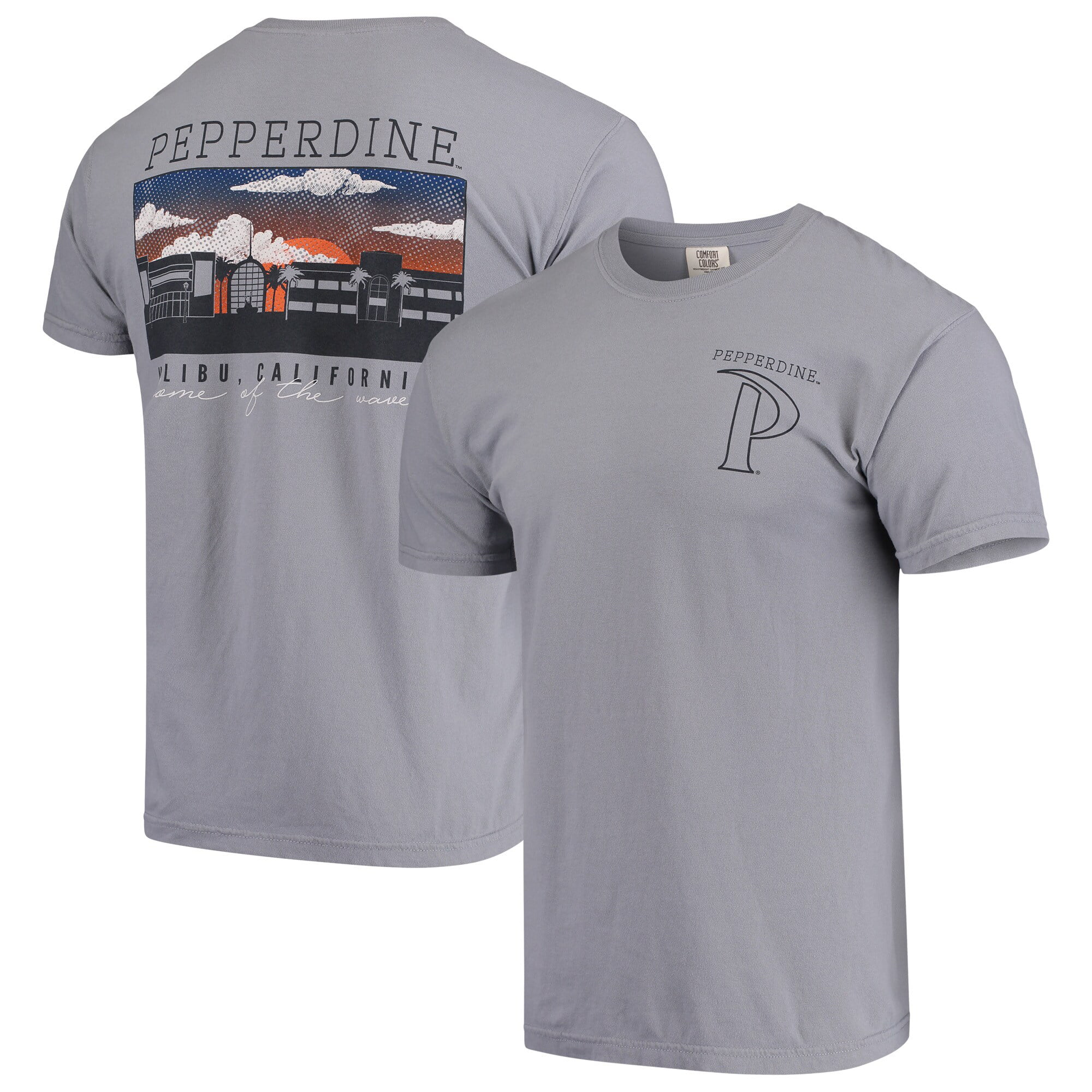 Pepperdine Waves Comfort Colors Campus Scenery T-Shirt - Gray - Walmart ...