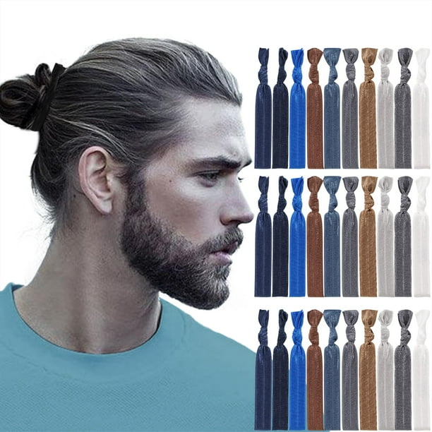 79style 100 Piezas Lazos para el Cabello para Hombres Cinta elástica de Tela para Moño Lazos para el Cabello Soportes para Cola de Caballo Bandas para el Cabello para Hombres Corbata para el Cabello c