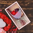 thumbnail image 4 of Caja regalo romántica de ramo de jabón de rosas - 5 rosas jabones, decoración de bodas y hogar, arreglo floral duradero, 4 of 5