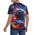 thumbnail image 2 of Rateoe Outer Space Floating Numbers And Letters Pattern Men’s Baseball Short Sleeve Polo Shirt, Midweight Men's Shirt Golf Shirt Polo Shirts Quick Dry Short-3X-Large, 2 of 7
