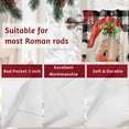 thumbnail image 7 of Valances for Windows Merry Christmas Rod Pocket Cafe Window Treatments Valance Curtains for Kitchen Bathroom Laundry Basement Windows 56"x16", 7 of 7