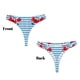 thumbnail image 3 of Balery Red Funny Crab on Blue Stripe Tangas de Algodón para Mujer con Estampado – Ropa Interior Sexy, Transpirable, G-string-Medium, 3 of 6
