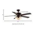 thumbnail image 2 of Hampton Bay Campbell 52" LED Mediterranean Bronze Ceiling Fan - New, 2 of 7