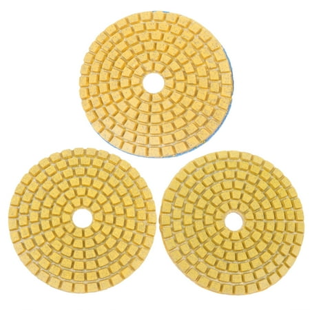 

3pcs 3 Inch Diamond Polishing Disc Granite Marble Polish Wet Use Concrete Sander Pad Diamond Tool Stone Grinding Pad (50/100/150 Grit)