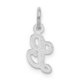 thumbnail image 3 of 14k White Gold Solid Satin Textured Letter Name Personalized Monogram Initial L Charm Pendant Necklace for Women, 3 of 3