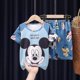 thumbnail image 1 of 16 (altura 138-148 cm) MickeySummer Pijamas para niños Pantalones superiores Conjunto de pijamas de oso de dibujos animados Ropa para niños y niñas Pijamas para bebés Camiseta de manga corta esquí esquí Gafas de esquí, 1 of 3