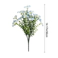 thumbnail image 3 of Artificial Petunia Flowers, 14inch Fake Silk Bouquet with Green Eucalyptus Leaves, Faux Floral Stems for Home Decor, Wedding Centerpieces & Tabletop Display(Blue), 3 of 6
