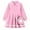 Pink, variant on Aideaone Toddler Girls Long Sleeve Polo Dress with Matching Heart Crossbody Bag 2T-7T