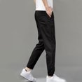 thumbnail image 4 of Yiliang Mens M,Black,Casual Pants Classic Fit Stretch Chino Pant Flat Front Wrinkle Free Pants, 4 of 5