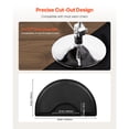thumbnail image 4 of KFFKFF Salon Mat for Hair Stylist, 3 x 5 FT Semi-circle Chair Mat, 1/2-inch Thick Anti-Fatigue Barber Floor Mat with Round Cut Out, Easy-to-Clean PVC Surface & Beveled Edges, 4 of 9