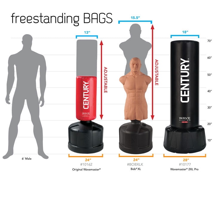 century original wavemaster freestanding heavy punching bag