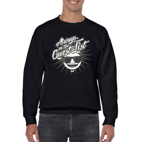 Always VIP - Guest List Cool Retro Emoji Party Men's Sweatshirt