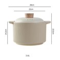 thumbnail image 2 of 2.6L/3.6L Household Ceramic Casserole High Temperature Resistant Kitchen Soup Pot Multifunctional Cooking Pots, 2 of 3