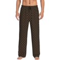 thumbnail image 2 of Lsque Brown Moroccan Trellis Print Men's Pajama Pants, Lounge Pant - Comfortable Home Wear,Elastic Waistband, Stylish Design-Medium, 2 of 9