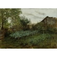 thumbnail image 2 of Adolph Menzel 14x11 Black Ornate Wood Framed Double Matted Museum Art Print Titled: The Back Garden (Between 1850 and 1860), 2 of 5