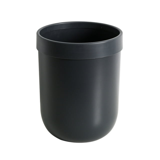 Transemion Wide Application Trash Bin For Kitchen And Bathroom Durable And Large Capacity PP Bathroom Trash Can black large size 1Set