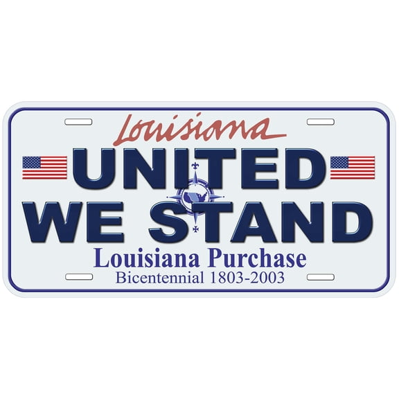Louisiana United We Stand Novelty Car Auto License Plate