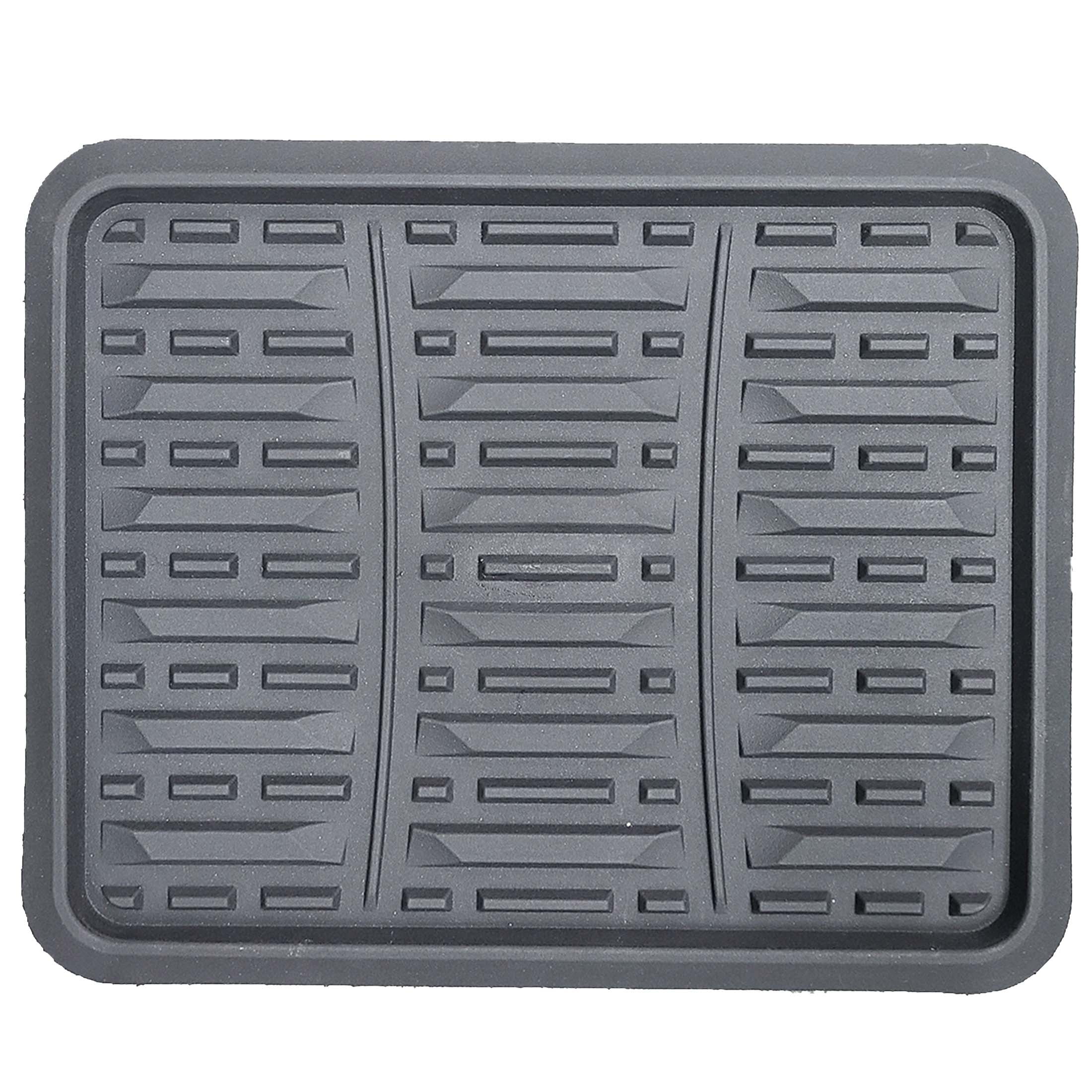 Auto Drive Year Around Rubber Protection AD PC Rear Floor Mat, FL57894B1-8,Black