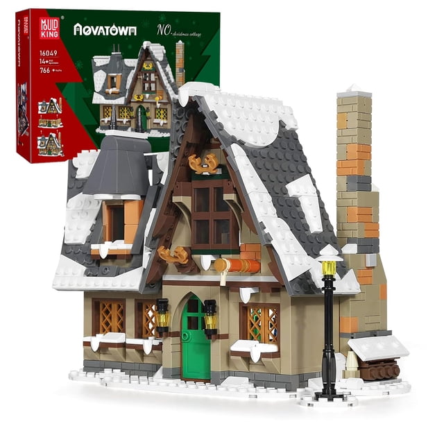 Kit de bloques de construcción Mould King 16049 Christmas Cottage, 766 piezas