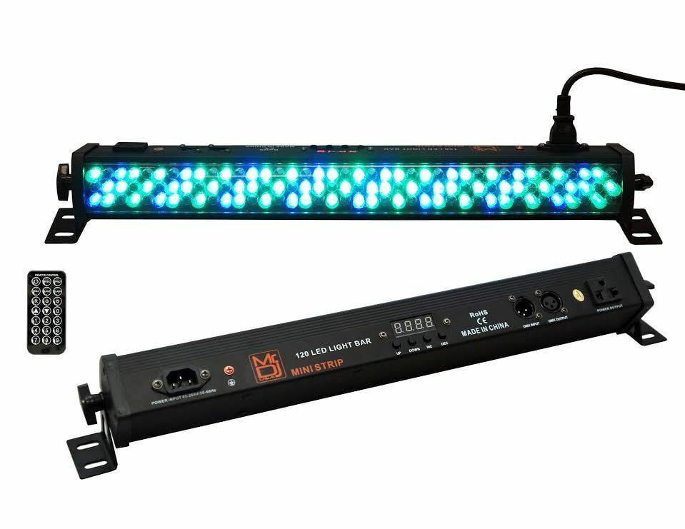 MR.DJ MINI STRIP LED DMX MINI MULTI COLORED LIGHT BAR BLACKOUT/STATIC