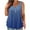 Blue(NEW2), variant on Patlollav Womens Tank Summer Solid Sleeveless Flared Trendy Casual Blouse Button Tunic Shirt