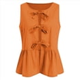 thumbnail image 3 of Chaleco de Verano con Lazo Frontal para Mujer, Sin Mangas, Elegante, para Trabajo de Negocios Naranja M, 3 of 6