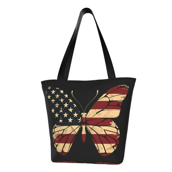 Easygdp Patriotic USA Butterfly Art Shoulder Bags for Women,Crossbody Bags Shoulder Purse Handbag for Women