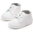 thumbnail image 4 of Infant Baby Boys Girls Loafers Classic PU Leather Wedding Dress Shoes Toddler Brogue Formal Flat Lazy Crib Oxford First Walking Christening Shoe, 4 of 6