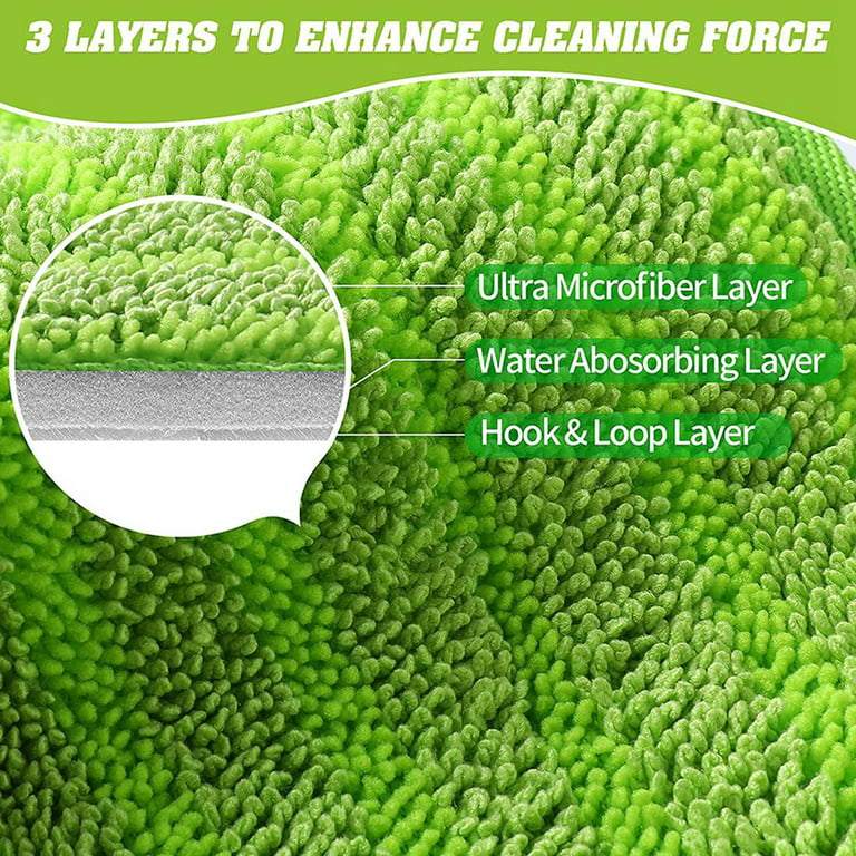 6 Washable/Reusable Microfiber Mop Pads Compatible With Swiffer