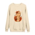 thumbnail image 3 of UKAP Sudadera con Estampado de Calabaza para Mujer, Sudadera de Otoño de Manga Larga, Jersey Informal con Cuello Redondo, Tops, 3 of 3