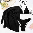 thumbnail image 2 of Conjunto Cómodo de Traje de Baño de Mujeres, Traje de Baño Sexy Y de Moda de Color Sólido para las Vacaciones en la Playa, 2 of 7