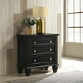 thumbnail image 2 of Sandy Beach 3-drawer Nightstand Black, 2 of 13