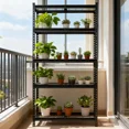 thumbnail image 2 of 5-Tier Storage Shelves, Heavy Duty Garage Shelving Unit, Adjustable Metal Shelves, Utility Rack, Boltless Assembly for Garage, Basement, Warehouse, 2250 lbs Capacity,  Black, 2 of 14