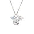 thumbnail image 2 of Delight Jewelry Silvertone Little Bird Initial - V - Let Things Go Fall Zoey Charm Necklace, 28", 2 of 4