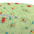 thumbnail image 3 of Garden Pouf Cover with Zipper, Doodle Image of Caterpillars Ladybugs and Ants on Green Leaves of Garden Flowers, Soft Decorative Fabric Unstuffed Case, 30" W X 17.3" L, Multicolor, by Ambesonne, 3 of 5