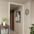 thumbnail image 5 of 2 Pcs White Wood Grain Wallpaper Border Mirror Frame Removable Waterproof, White Peel Wall Paper Border Decor Self Adhesive, Bathroom Mirror Frame Sticker for Living Room Kitchen 3.1 inch by 5 meters, 5 of 8