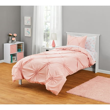 Your Zone Diamond Gather Pink Comforter Set 1 Each Walmart Com