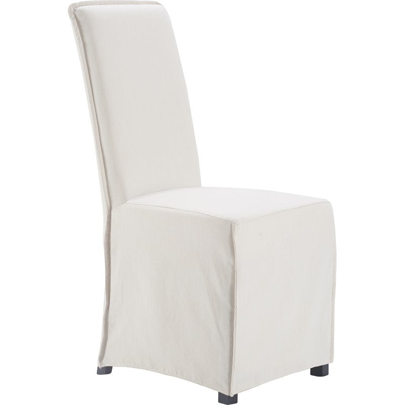 Truly Home Grayson Slipcover Dining Chair Set Of 2 Ivory Walmart