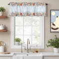 thumbnail image 2 of Valance Curtains for Windows Marine Life Kitchen Curtians Window Treatment Starfish Shell Coral Topper Curtain Rod Pocket Valances for Kitchen Bathroom Living Room 42x18in, 2 of 9