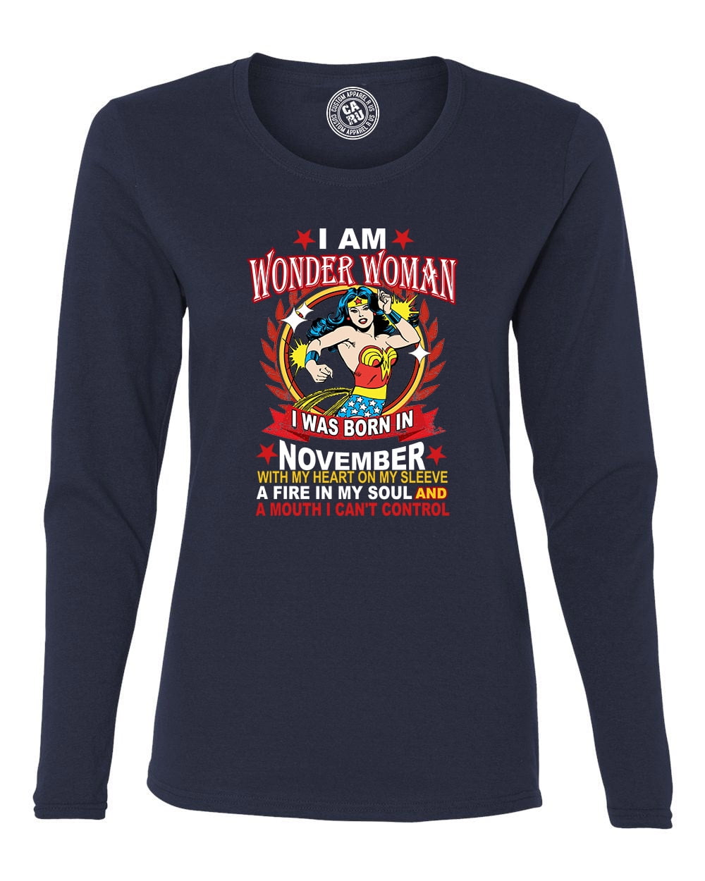 Custom Apparel R Us - Wonder Woman Born 
